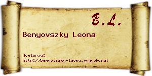 Benyovszky Leona névjegykártya